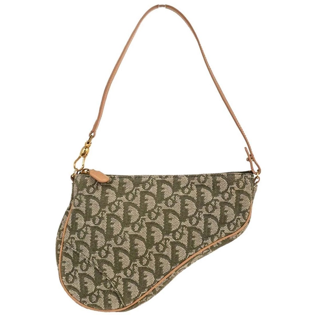 CHRISTIAN DIOR GREEN TROTTER SADDLE HANDBAG (1 of 2)