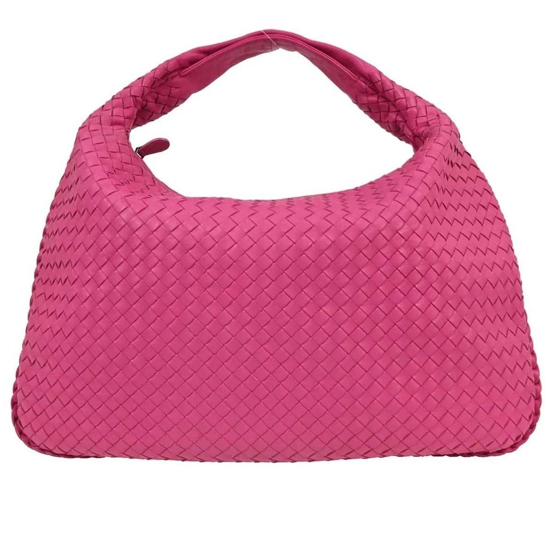 BOTTEGA VENETA PINK INTRECCIATO HOBO HANDBAG (1 of 2)
