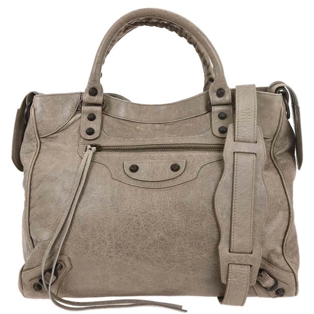 BALENCIAGA GRAY CLASSIC VELO 2WAY HANDBAG (1 of 2)