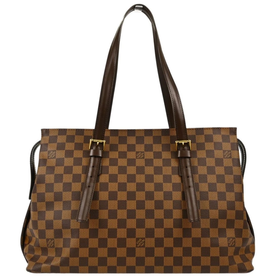 LOUIS VUITTON DAMIER CHELSEA SHOULDER TOTE BAG: LOUIS VUITTON DAMIER CHELSEA SHOULDER TOTE BAG Louis Vuitton Damier Chelsea Shoulder Tote Bag N51119 Description OUTSIDE: A+: VERY GOOD CONDITION!! Minor scuffs on the leather parts. INSIDE: A+: VERY