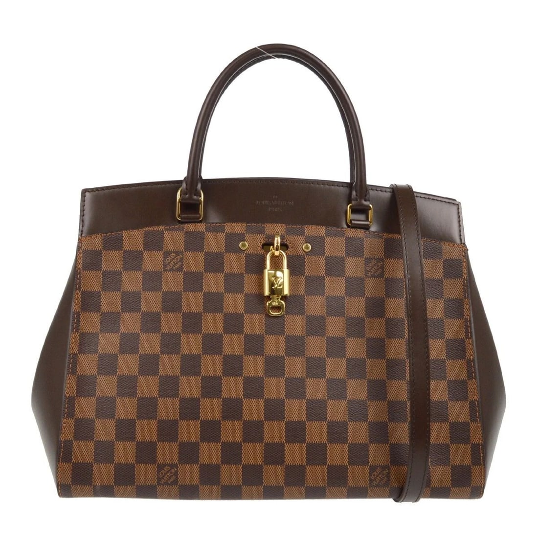 LOUIS VUITTON DAMIER RIVOLI MM 2WAY TOTE BAG: LOUIS VUITTON DAMIER RIVOLI MM 2WAY TOTE BAG Louis Vuitton Damier Rivoli MM 2way Tote Bag N41150 Description OUTSIDE : A+: VERY GOOD CONDITION!! Some scuffs. INSIDE : A+: VERY GOOD CONDITION!! S : New