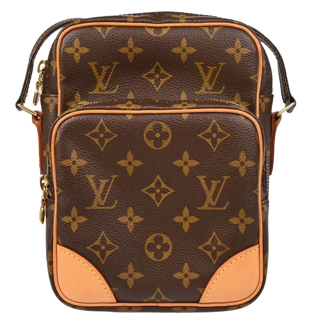 LOUIS VUITTON MONOGRAM AMAZON CROSSBODY BAG: LOUIS VUITTON MONOGRAM AMAZON CROSSBODY BAG Louis Vuitton Monogram Amazon Crossbody Bag M45236 Description OUTSIDE : A: GOOD CONDITION!! Scuffs, suntan and stains on the leather parts. INSIDE : A+: VE