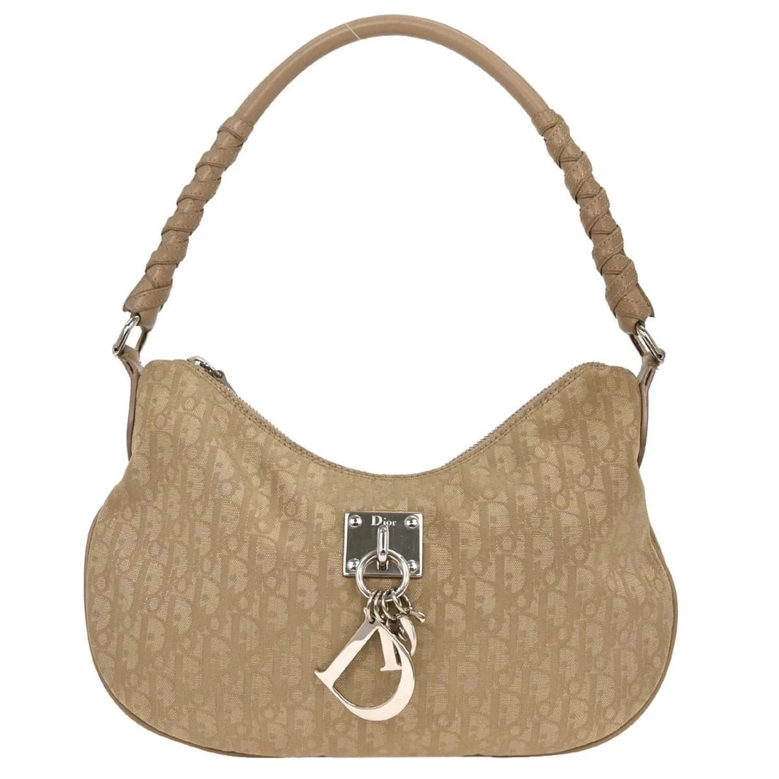 CHRISTIAN DIOR BEIGE TROTTER HANDBAG (1 of 2)