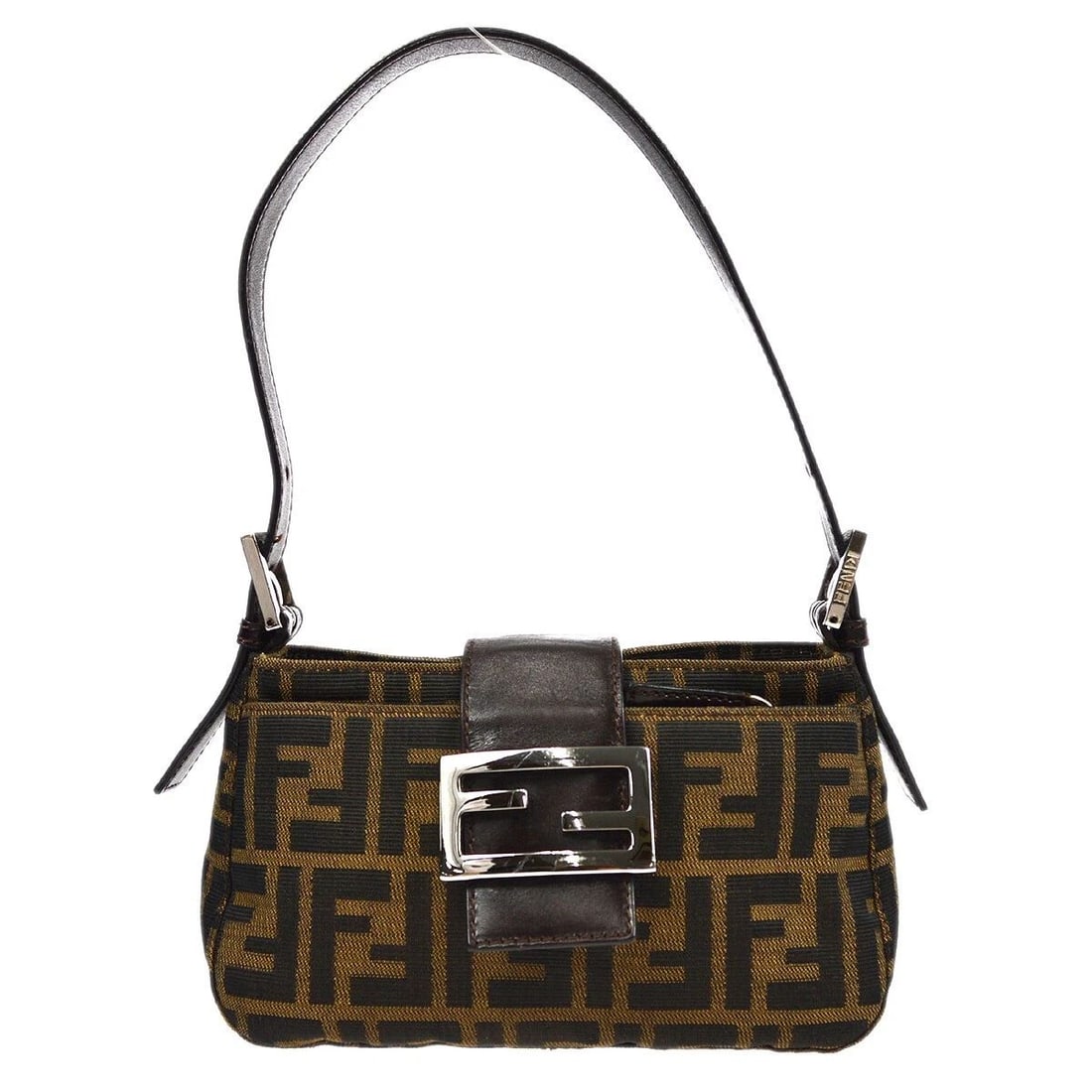 FENDI BROWN CANVAS ZUCCA MINI HANDBAG (1 of 2)