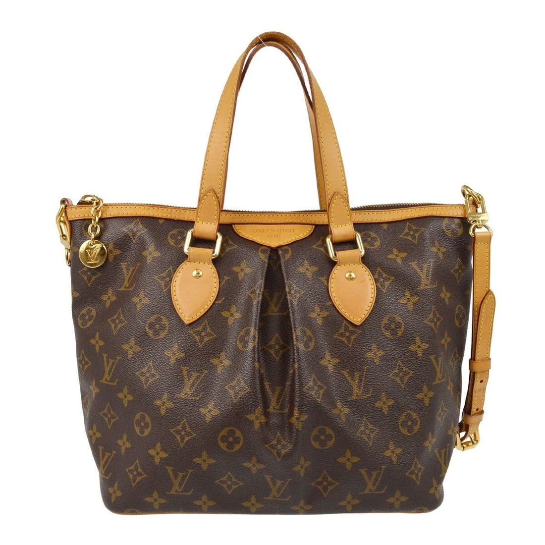 LOUIS VUITTON MONOGRAM PALERMO PM 2WAY TOTE BAG: LOUIS VUITTON MONOGRAM PALERMO PM 2WAY TOTE BAG Louis Vuitton Monogram Palermo PM 2way Tote Bag M40145 Description OUTSIDE: AB: FAIR CONDITION!! Scuffs, discoloration and stains on the leather parts.
