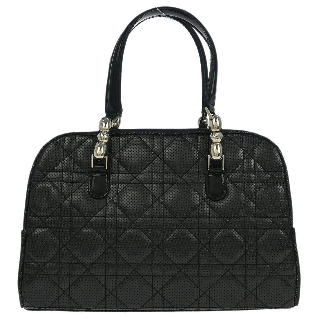 CHRISTIAN DIOR BLACK DENIM LAMBSKIN MALICE CANNAGE HANDBAG (1 of 2)