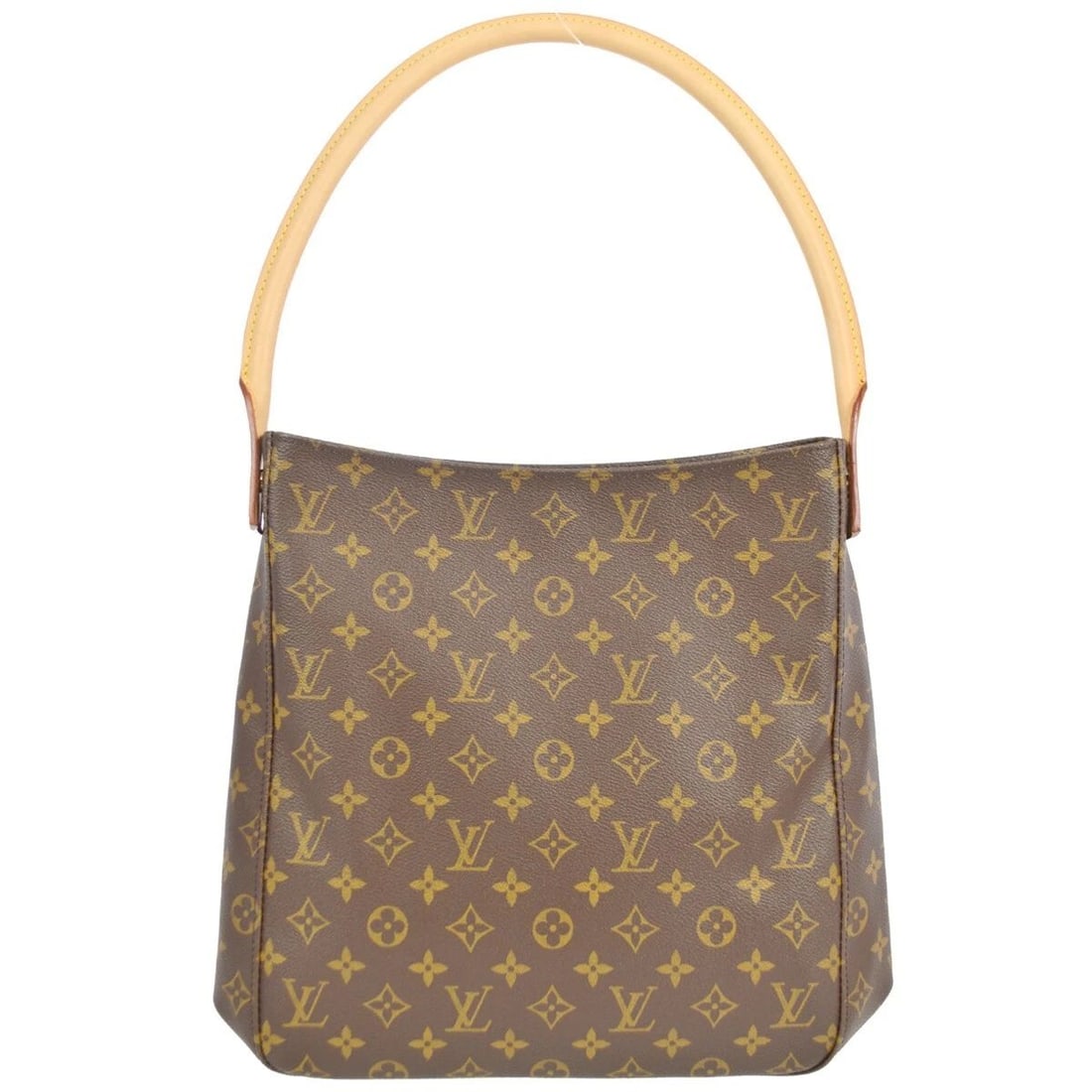 LOUIS VUITTON MONOGRAM LOOPING GM HANDBAG: LOUIS VUITTON MONOGRAM LOOPING GM HANDBAG Louis Vuitton Monogram Looping GM Handbag M51145 Description OUTSIDE : A+: VERY GOOD CONDITION!! Handle has suntanned and slightly scratched. INSIDE : A+: VER