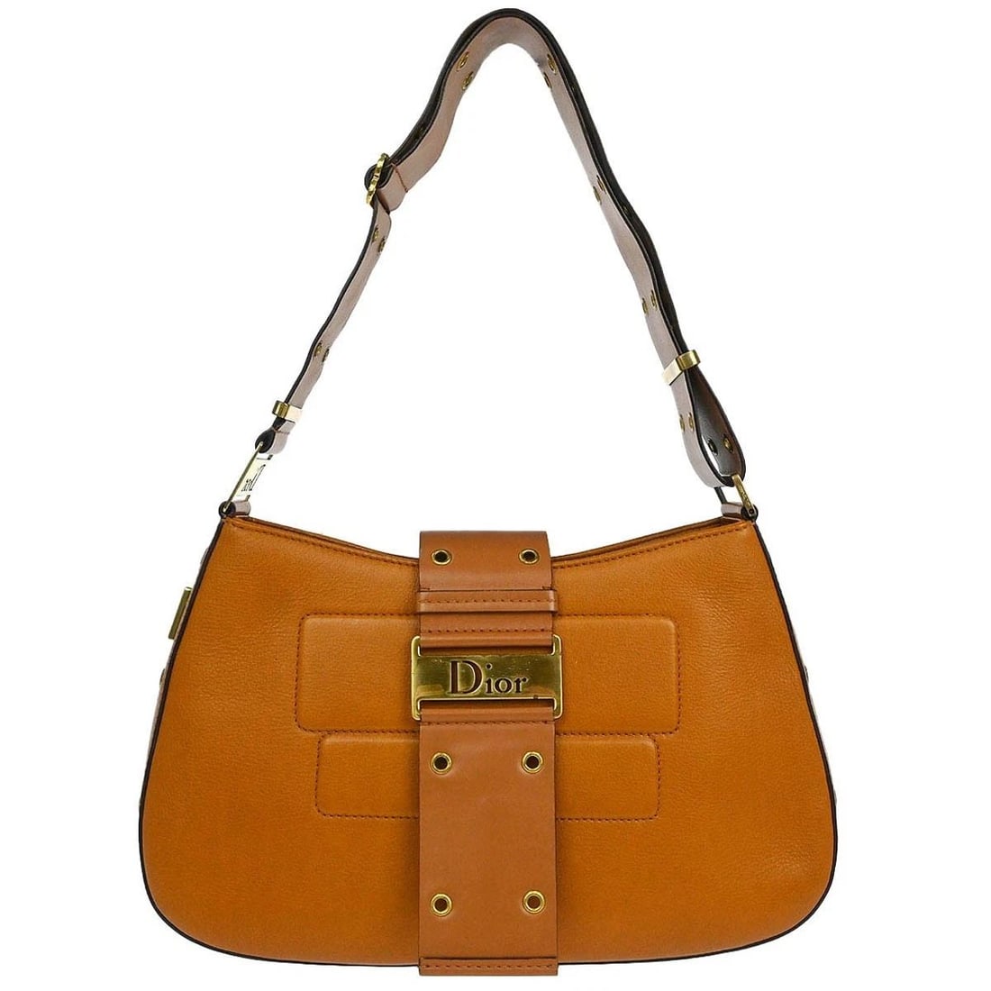 CHRISTIAN DIOR BROWN STREET CHIC COLUMBUS SHOULDER BAG: CHRISTIAN DIOR BROWN STREET CHIC COLUMBUS SHOULDER BAG Christian Dior Street Chic Columbus Shoulder Bag Description OUTSIDE: A: GOOD CONDITION!! There are scuffs and dirt on the hardware. INSIDE: A+: