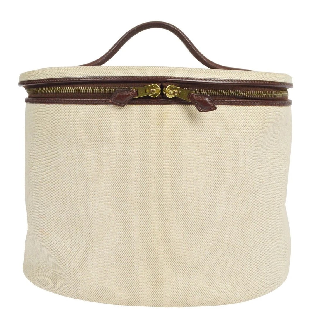 HERMES NATURAL TOILE H TAURILLON CLEMENCE INTER CITY VANITY HANDBAG (1 of 2)