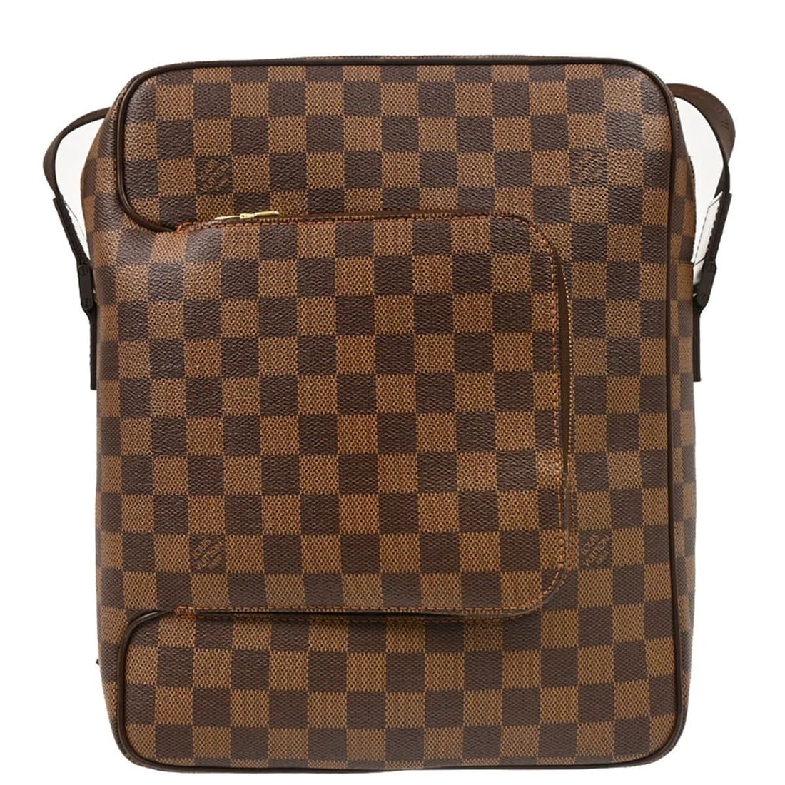 LOUIS VUITTON DAMIER OLAF MM SHOULDER BAG: LOUIS VUITTON DAMIER OLAF MM SHOULDER BAG Louis Vuitton Damier Olaf MM Shoulder Bag N41441 Description OUTSIDE : A: GOOD CONDITION!! There are scuffs on the edges. INSIDE : A: GOOD CONDITION!! Some st