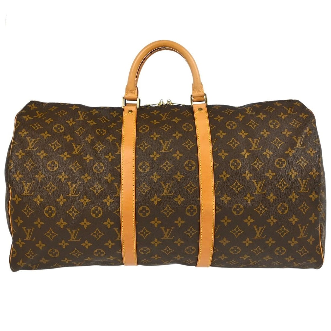 LOUIS VUITTON MONOGRAM KEEPALL 55 TRAVEL DUFFLE HANDBAG (1 of 2)