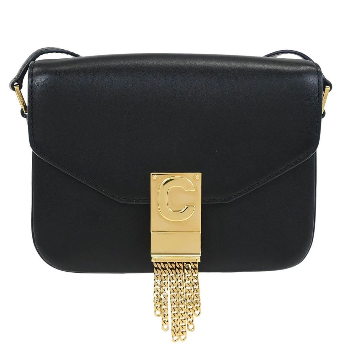 CELINE BLACK SMALL C PAMPILLE SHOULDER BAG (1 of 2)