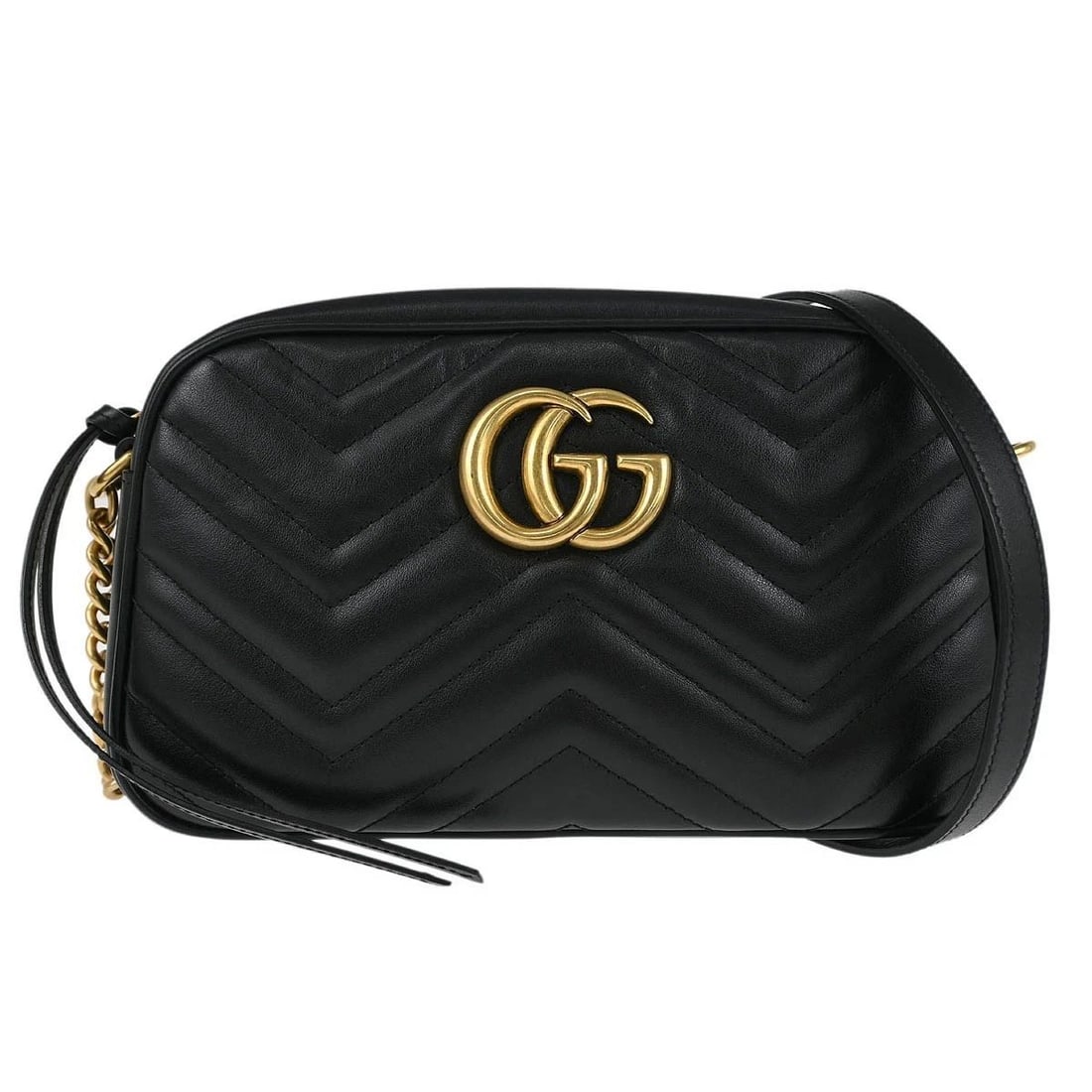 GUCCI BLACK LEATHER SHOULDER BAG: GUCCI BLACK LEATHER SHOULDER BAG Gucci Shoulder Bag Description OUTSIDE: A: GOOD CONDITION!! Scuffs. INSIDE: A: GOOD CONDITION!! Scuffs. S : New / new without a tag. SA : Excellent condition. A : Good