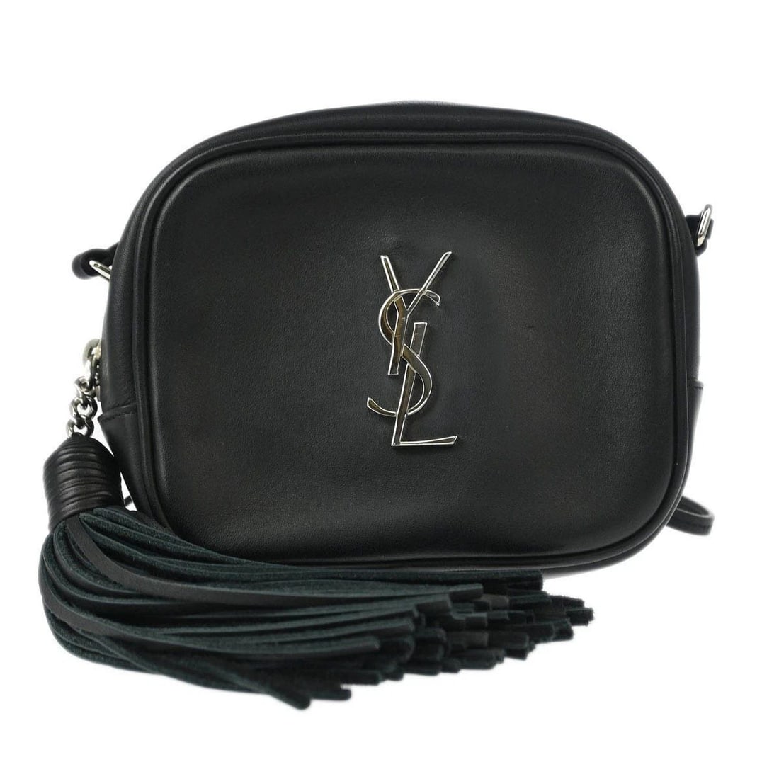 SAINT LAURENT BLACK LEATHER BLOGGER BAG (1 of 2)