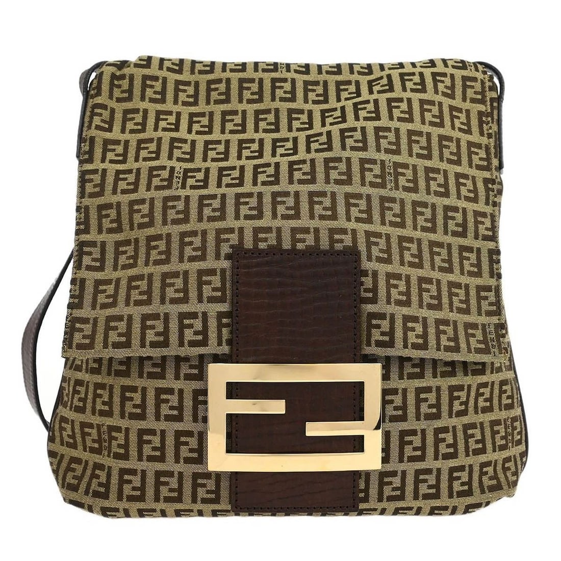 FENDI BROWN ZUCCHINO SHOULDER BAG (1 of 2)