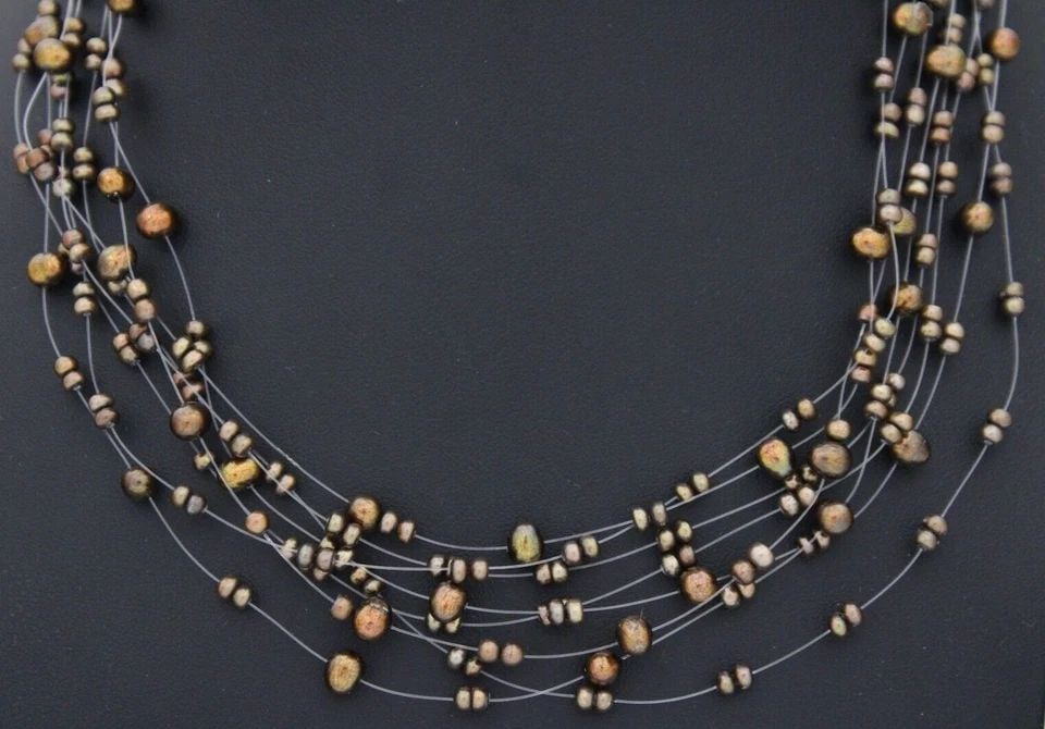 PETER BRAMS CHOCOLATE PEARL 14K GOLD CLASP 16" NECKLACE 21.6 GRAMS: PETER BRAMS CHOCOLATE PEARL 14K GOLD CLASP 16" NECKLACE 21.6 GRAMS PETER BRAMS CHOCOLATE PEARL 14K GOLD CLASP 16" NECKLACE 21.6 GRAMS Description Peter Brams Chocolate Pearl 14K Gold Clasp 16" Necklac