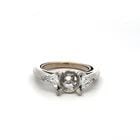 CARTIER DIAMOND SEMI MOUNT RING 18K WHITE GOLD TRILLION G VS1 VINTAGE SETTING: CARTIER DIAMOND SEMI MOUNT RING 18K WHITE GOLD TRILLION G VS1 VINTAGE SETTING Designer: CARTIER Title: This elegant vintage semi-mount ring by Cartier is expertly crafted in solid 18 karat white gold 