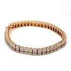 7.00CT ROUND BRILLIANT & BAGUETTE DIAMOND TENNIS BRACELET IN 14K ROSE GOLD: 7.00CT ROUND BRILLIANT & BAGUETTE DIAMOND TENNIS BRACELET IN 14K ROSE GOLD PRODUCT DESCRIPTION Title: 7.00 Carat Round Brilliant I SI1 and Baguette Shape I SI2 Diamond 14 Karat Rose Gold Tennis Bracel