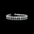 LAB-GROWN 16.02 CARAT ROUND E-F-VS1 DIAMOND 14K WHITE GOLD TENNIS BRACELET: LAB-GROWN 16.02 CARAT ROUND E-F-VS1 DIAMOND 14K WHITE GOLD TENNIS BRACELET Title: High-quality Brand-New Echo Friendly Elegant Lab-Grown 16.02 Carat Round E-F-VS1 Diamond 14K White Gold Tennis Bracele