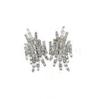 VINTAGE 18K WHITE GOLD CLIP-ON EARRINGS WITH 4.5 CARAT MIX CUT G-VS DIAMONDS: VINTAGE 18K WHITE GOLD CLIP-ON EARRINGS WITH 4.5 CARAT MIX CUT G-VS DIAMONDS Detailed Description: Elevate your style with these striking vintage clip-on earrings crafted from luxurious 18 karat white