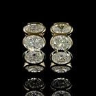 LAB-GROWN 2.01 CARAT OVAL E-F-VS+ DIAMOND 14K YELLOW GOLD HUGGIES EARRINGS (1 of 2)
