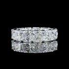LAB-GROWN 13.09 CARAT ASSCHER E-F-VS1 DIAMOND 14K WG ETERNITY BAND: LAB-GROWN 13.09 CARAT ASSCHER E-F-VS1 DIAMOND 14K WG ETERNITY BAND Title: High-quality Brand-New Echo Friendly Elegant Lab-Grown 13.09 Carat Asscher E-F-VS1 Diamond 14K White Gold Eternity Band Eterni