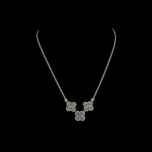 LAB-GROWN 6.46 CARAT ROUND E-F-VS1 DIAMOND 14K YELLOW GOLD FLOWERS NECKLACE: LAB-GROWN 6.46 CARAT ROUND E-F-VS1 DIAMOND 14K YELLOW GOLD FLOWERS NECKLACE Title: High-quality Brand-New Echo Friendly Elegant Lab-Grown 6.46 Carat Round E-F-VS1 Diamond 14K Yellow Gold Flowers Neckl