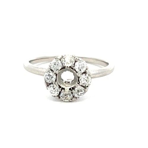 MAUBOUSSIN 0.59 CARAT ROUND BRILLIANT H VS2 DIAMOND PLATINUM SEMI MOUNT RING: MAUBOUSSIN 0.59 CARAT ROUND BRILLIANT H VS2 DIAMOND PLATINUM SEMI MOUNT RING PRODUCT DESCRIPTION Designer: Mauboussin Title: Mauboussin 0.59 Carat Round Brilliant H VS2 Diamond Platinum Semi Mount Rin