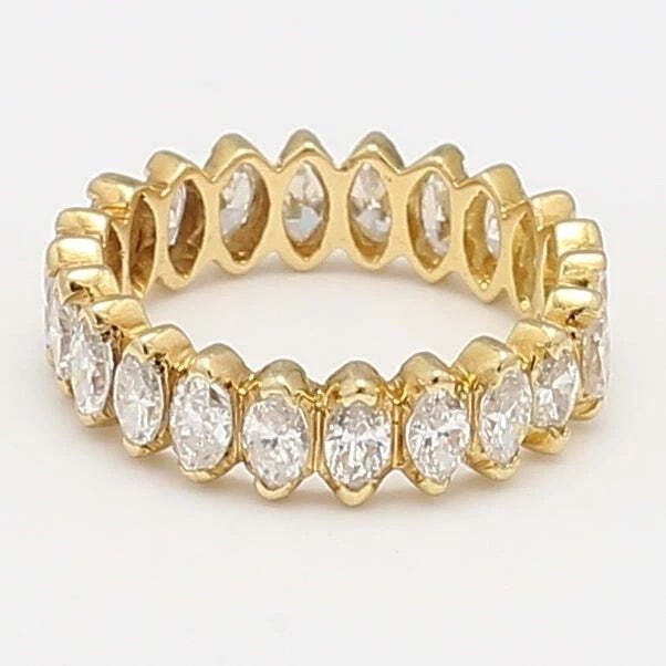1.50 CARAT H VS1 DIAMOND 18 KARAT YELLOW GOLD ETERNITY BAND RING: 1.50 CARAT H VS1 DIAMOND 18K YELLOW GOLD ETERNITY BAND RING 1.50 Carat H VS1 Diamond 18 Karat Yellow Gold Eternity Band Ring 18k Engagement Ring Details Department Unisex Adults Main Stone Diamond Met