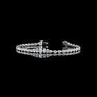 LAB-GROWN 3.13 CARAT OVAL E-F-VS DIAMOND 14K WHITE GOLD RIVIERA BRACELET (1 of 2)