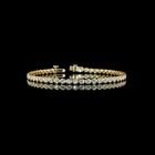 LAB-GROWN 3.33 CARAT ROUND E-F-VS1 DIAMOND 14K YELLOW GOLD TENNIS BRACELET: LAB-GROWN 3.33 CARAT ROUND E-F-VS1 DIAMOND 14K YELLOW GOLD TENNIS BRACELET Title: High-quality Brand-New Echo Friendly Elegant Lab-Grown 3.33 Carat Round E-F-VS1 Diamond 14K Yellow Gold Tennis Bracele