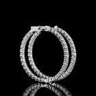 LAB-GROWN 4.02 CARAT ROUND E-F-VS2 DIAMOND 14K WHITE GOLD HOOPS EARRINGS: LAB-GROWN 4.02 CARAT ROUND E-F-VS2 DIAMOND 14K WHITE GOLD HOOPS EARRINGS Title: High-quality Brand-New Echo Friendly Elegant Lab-Grown 4.02 Carat Round E-F-VS2 Diamond 14K White Gold Hoops Earrings Vi