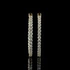 LAB-GROWN 3.99 CARAT ROUND E-F-VS2 DIAMOND 14K YELLOW GOLD HOOPS EARRINGS (1 of 2)