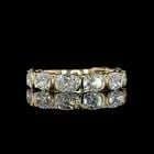 LAB-GROWN 3.39 CARAT CUSHION BRILLIANT DIAMOND 14K YG 3/4 BAND ETERNITY BAND: LAB-GROWN 3.39 CARAT CUSHION BRILLIANT DIAMOND 14K YG 3/4 BAND ETERNITY BAND Title: High-quality Brand-New Echo Friendly Elegant Lab-Grown 3.39 Carat Cushion Brilliant E-F-VS Diamond 14K Yellow Gold 3