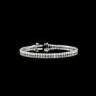 LAB-GROWN 2.95 CARAT ROUND E-VS1 DIAMOND 14K WG TENNIS BRACELET (1 of 2)