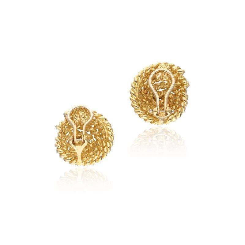 TIFFANY & CO. VINTAGE TIFFANY & CO 19.20 GRAMS 18K YELLOW GOLD CLIP ON EARRINGS (1 of 1)