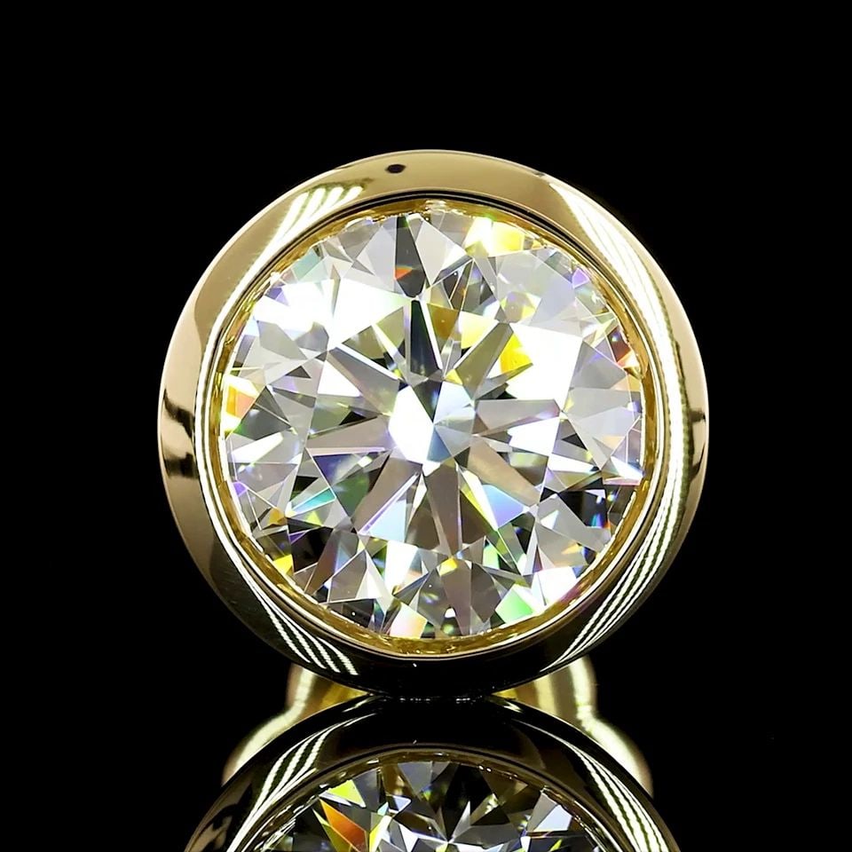 LAB-GROWN 3.06 CARAT ROUND D-VS1 DIAMOND 14K YELLOW GOLD STUDS EARRINGS: LAB-GROWN 3.06 CARAT ROUND D-VS1 DIAMOND 14K YELLOW GOLD STUDS EARRINGS Title: High-quality Brand-New Echo Friendly Elegant Lab-Grown 3.06 Carat Round D-VS1 Diamond 14K Yellow Gold Studs Earrings Vide