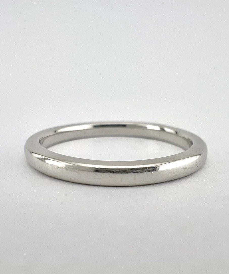 DESIGNER 950 PLATINUM 1.5MM WEDDING COMFORT FIT BAND RING SIZE 6.25 (1 of 2)