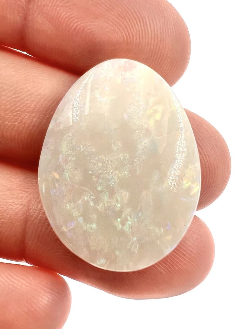 LARGE 18.5 CARATS NATURAL AUSTRALIAN FIRE OPAL LOOSE STONE 29MM X 22MM (1 of 2)