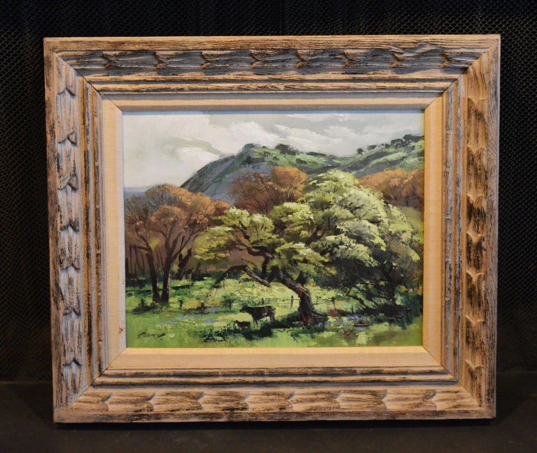 RICHMOND IRWIN KELSEY (1905 - 1987) CALIFORNIA LANDSCAPE PAINTING - CATTLE HILLS (1 of 2)