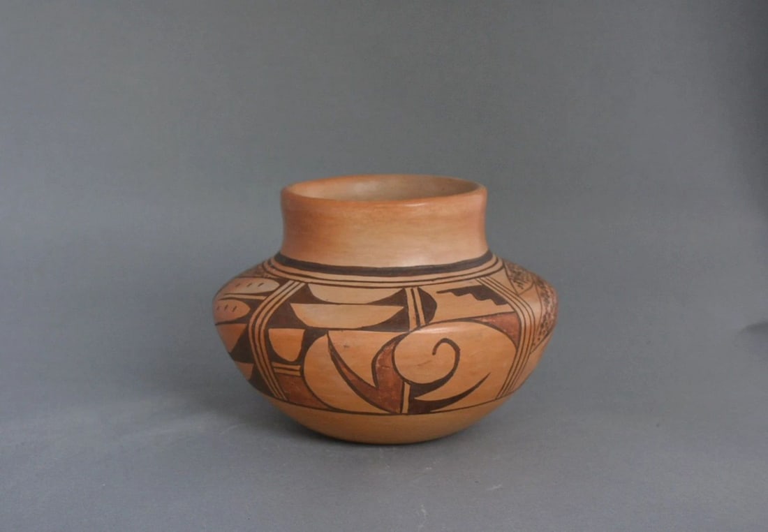 LUCY NAHEE (1902-1981) - HOPI OLLA POT - SIKYATKI REVIVAL PATTERNS - 4.5" X 6" (1 of 2)