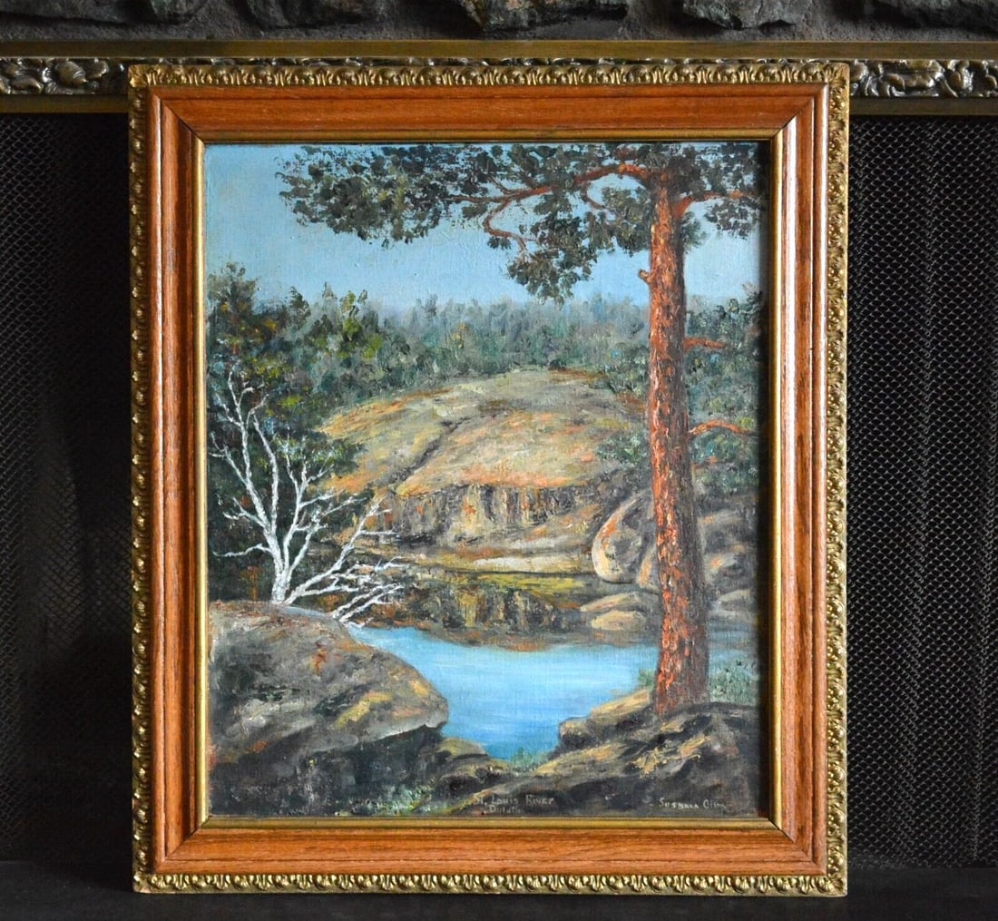 SUSANNA OLSON - OIL PAINTING OF SAINT LOUIS RIVER IN DULUTH MINNESOTA - FRAMED (1 of 1)