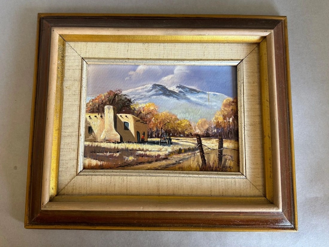 BURL CHALMERS 1910-2003 OIL PAINTING ON BOARD TOAS NEW MEXICO (1 of 1)