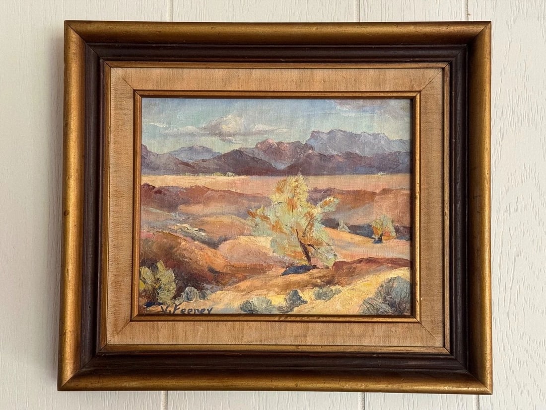 CALIFORNIA DESERT PAINTING .. FEENEY ARTIST .. (1 of 1)
