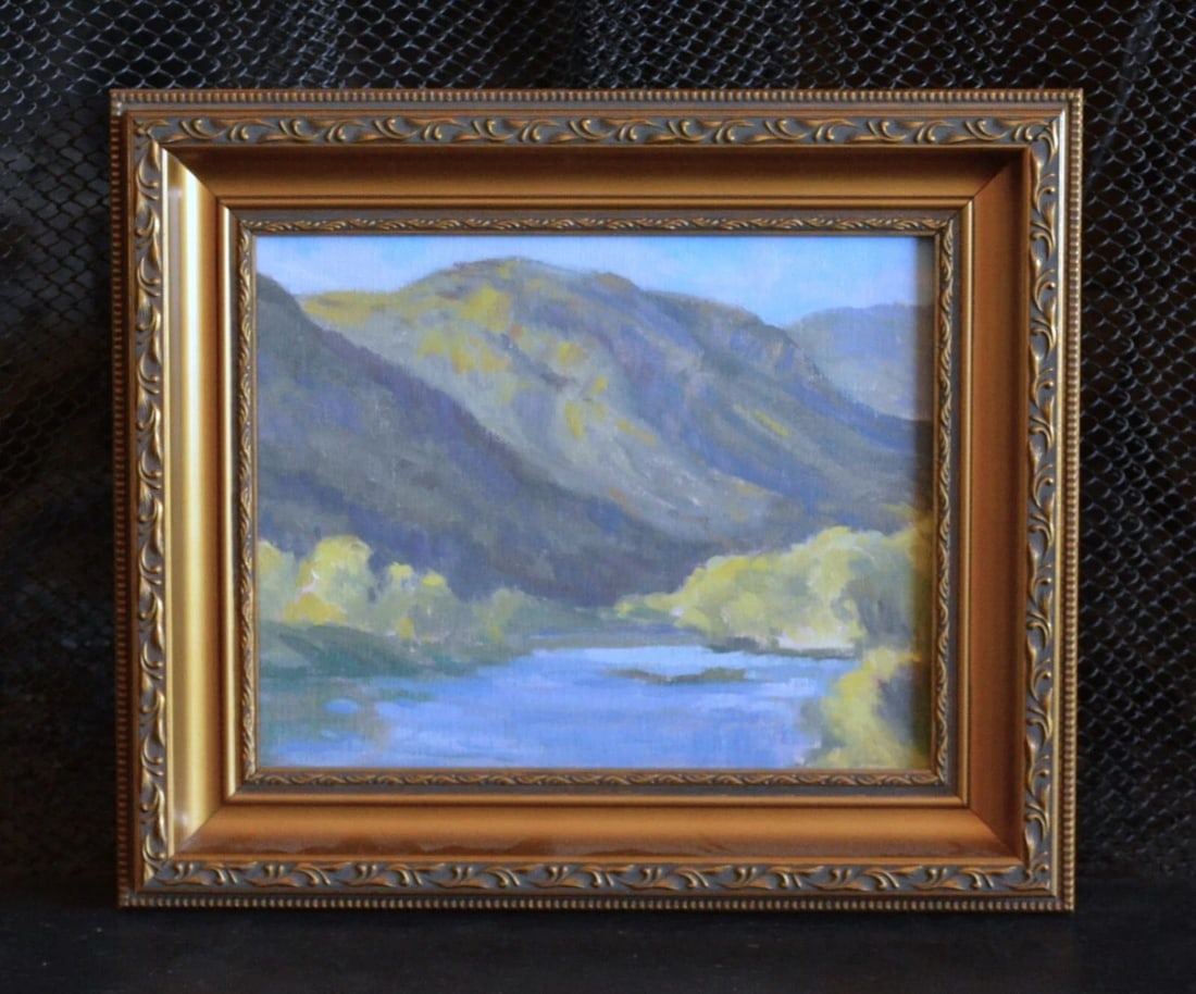 VINTAGE OIL PAINTING - VERDE RIVER CANYON ROLLING HILLS LANDSCAPE - ARIZONA (1 of 1)