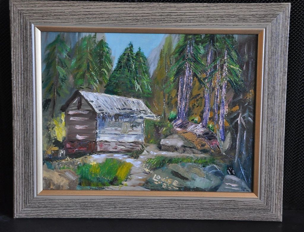 LOUISE SCHAEFFER - VIBRANT PAINTING - MINER'S SHACK - WEST FORK, SEDONA, ARIZONA (1 of 1)