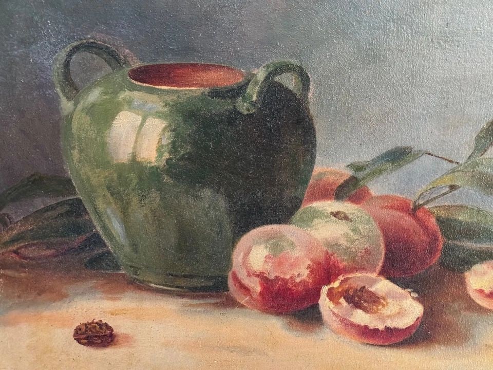 CIRCA 1900 STILL LIFE PAINTING FRUIT UNSIGNED ..16 X 22": CIRCA 1900 STILL LIFE PAINTING FRUIT UNSIGNED ..16 X 22" 16 x 22 Circa early 1900s