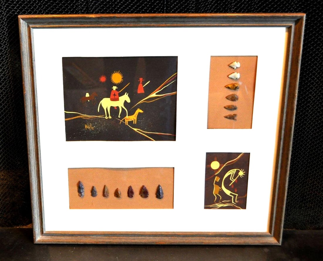 SPANISH HORSEMEN CANYON DE CHELLY - HOHOKAM POTTERY FLUTE PLAYER - ARROWHEADS (1 of 1)