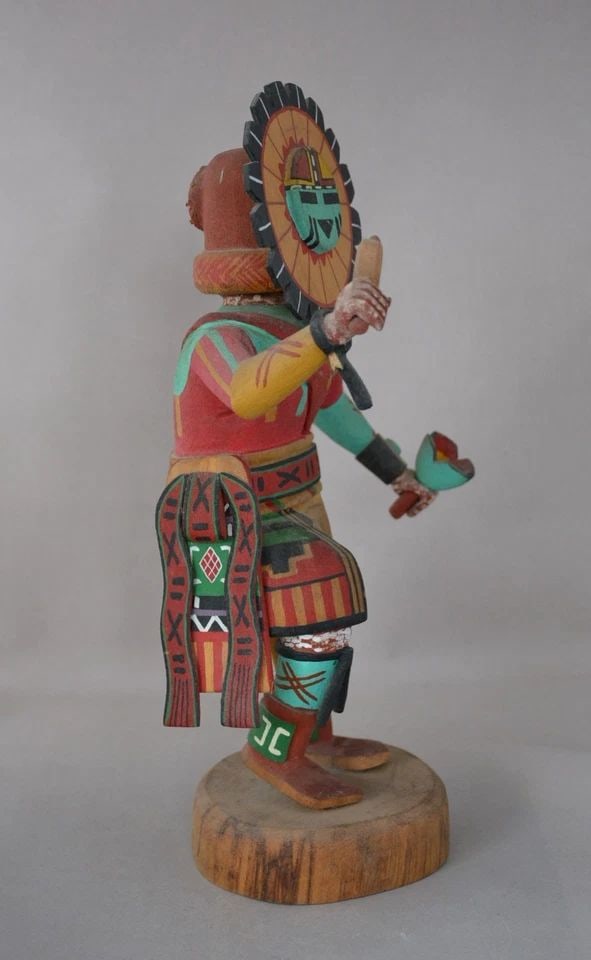 VINTAGE HOPI KACHINA - SUN KACHINA TAWA - BENNETT JACKSON - 11 1/2" TALL (1 of 1)