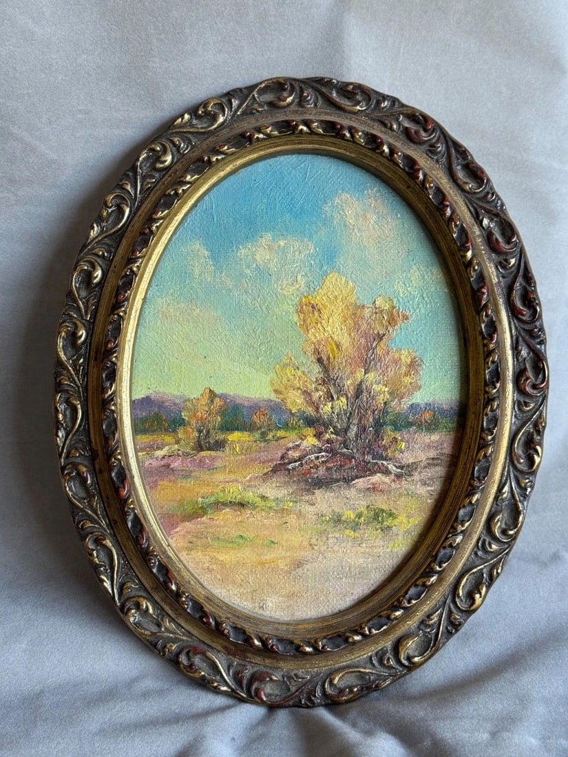CALIFORNIA DESERT LANDSCAPE PAINTING SIGNED (1 of 2)